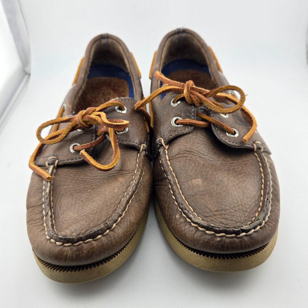Sperry Top-Sider Men's Brown Leather Boat Loafers Size 8M - Picture 2 of 16
